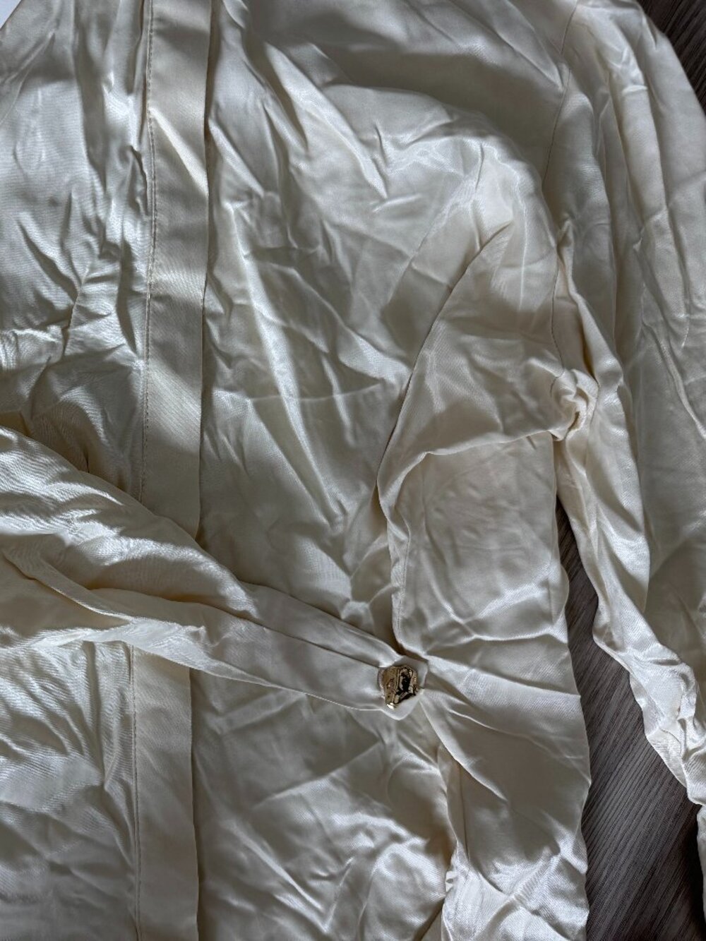 ZARA Satin Crossover Shirt - Ecru / Size S NWT - Picture 11 of 14